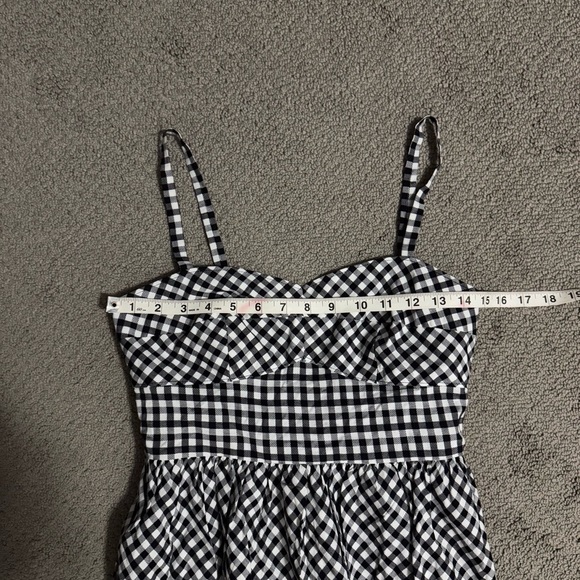 NWT J. Crew Bubble A Line Dress Black White Gingham Sleeveless Bow Cotton - Picture 14 of 16